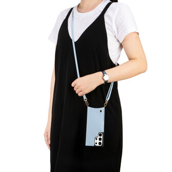 Samsung S23 Ultra Blauw - Back Cover met Bandje