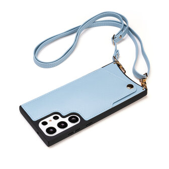 Samsung S23 Ultra Blauw - Back Cover met Bandje