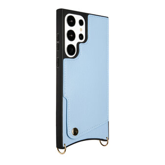 Samsung S23 Ultra Blauw - Back Cover met Bandje