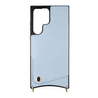 Samsung S23 Ultra Blauw - Back Cover met Bandje