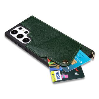 Samsung S23 Ultra Groen - Back Cover met Bandje