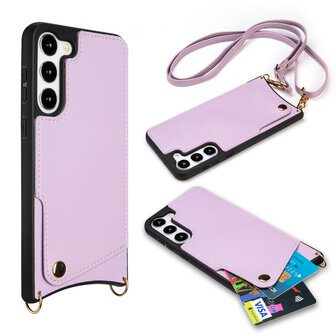 Samsung S23 Paars - Back Cover met Bandje