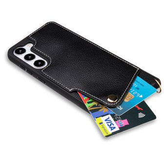 Samsung S23 Zwart - Back Cover met Bandje