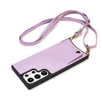 Samsung S23 Ultra Paars - Back Cover met Bandje