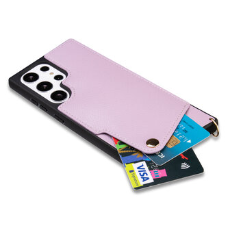 Samsung S23 Ultra Paars - Back Cover met Bandje