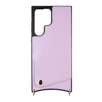 Samsung S23 Ultra Paars - Back Cover met Bandje