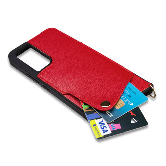 Samsung A34 Rood - Back Cover met Bandje