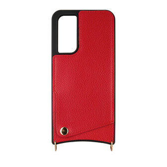Samsung A34 Rood - Back Cover met Bandje