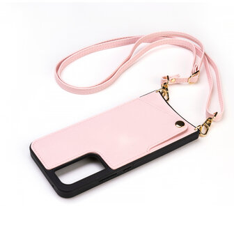 Samsung A34 Roze - Back Cover met Bandje