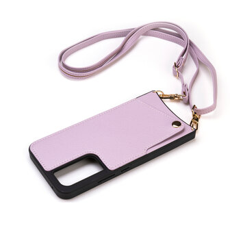 Samsung A34 Paars - Back Cover met Bandje