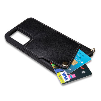 Samsung A14 Zwart - Back Cover met Bandje