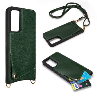 Samsung A34 Groen - Back Cover met Bandje