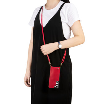 Samsung S23 Rood - Back Cover met Bandje