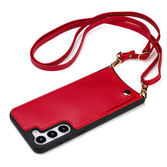 Samsung S23 Rood - Back Cover met Bandje