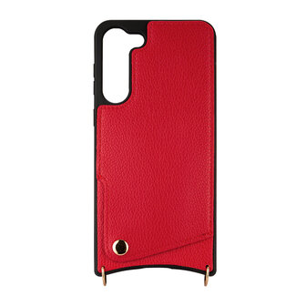 Samsung S23 Rood - Back Cover met Bandje