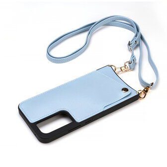 Samsung A54 Blauw - Back Cover met Bandje