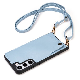 Samsung S23 Blauw - Back Cover met Bandje
