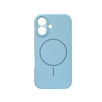 iPhone 16 - Licht Blauw - Zachte MagSafe Liquid Case