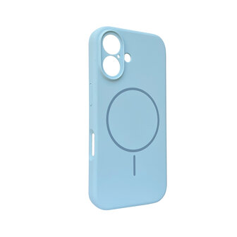 iPhone 16 - Licht Blauw - Zachte MagSafe Liquid Case