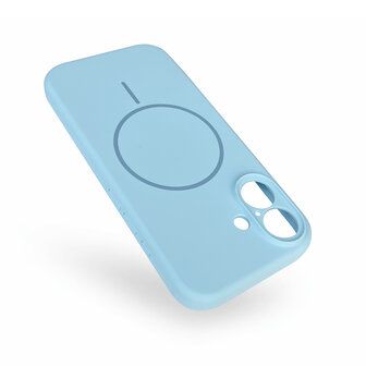 iPhone 16 - Licht Blauw - Zachte MagSafe Liquid Case