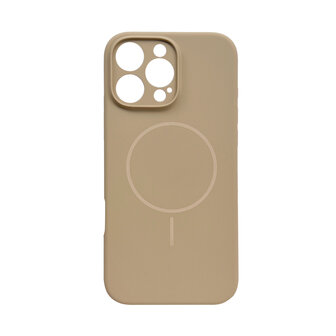 iPhone 16 Pro - Bruin - Zachte MagSafe Liquid Case