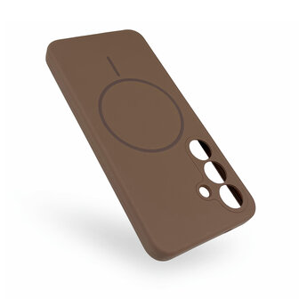 Samsung S25 Plus - Bruin - Zachte MagSafe Liquid Case
