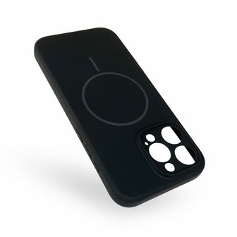 iPhone 16 Pro Max - Zwart - Zachte MagSafe Liquid Case