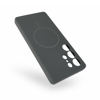 Samsung S25 Ultra - Grijs - Zachte MagSafe Liquid Case