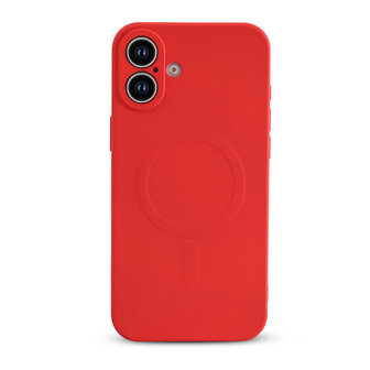 iPhone 16 - Rood - Camera Siliconen MagSafe Back Cover