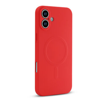 iPhone 16 - Rood - Camera Siliconen MagSafe Back Cover