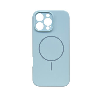iPhone 16 Pro Max - Licht Blauw - Zachte MagSafe Liquid Case