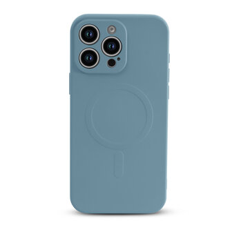 iPhone 16 Pro - Licht Blauw - Camera Siliconen MagSafe Back Cover