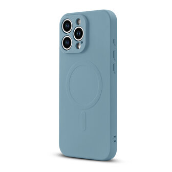 iPhone 16 Pro - Licht Blauw - Camera Siliconen MagSafe Back Cover