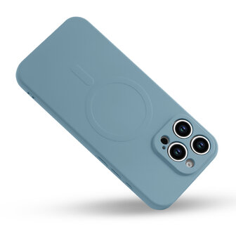 iPhone 16 Pro - Licht Blauw - Camera Siliconen MagSafe Back Cover