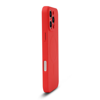 iPhone 16 Pro - Rood - Camera Siliconen MagSafe Back Cover