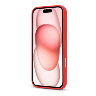 iPhone 16 Pro - Rood - Camera Siliconen MagSafe Back Cover