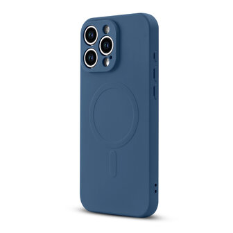 iPhone 16 Pro - Blauw - Camera Siliconen MagSafe Back Cover