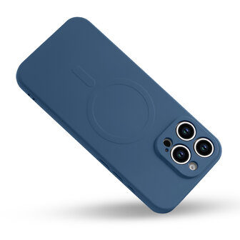 iPhone 16 Pro - Blauw - Camera Siliconen MagSafe Back Cover