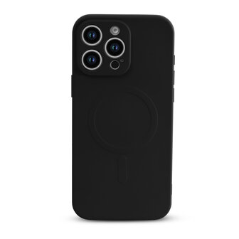 iPhone 16 Pro Max - Zwart - Camera Siliconen MagSafe Back Cover