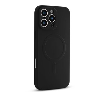 iPhone 16 Pro Max - Zwart - Camera Siliconen MagSafe Back Cover