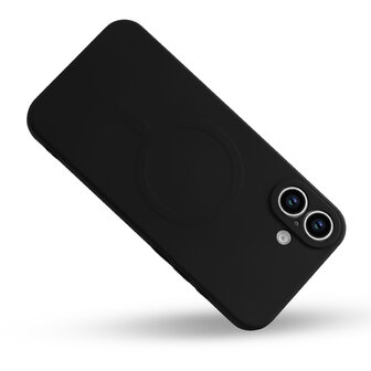 iPhone 16 Plus - Zwart - Camera Siliconen MagSafe Back Cover