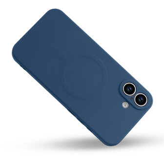 iPhone 16 Plus - Blauw - Camera Siliconen MagSafe Back Cover