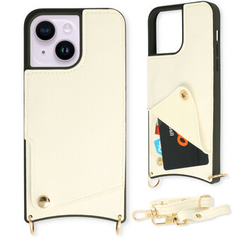 iPhone 13 Wit - Back Cover met Bandje