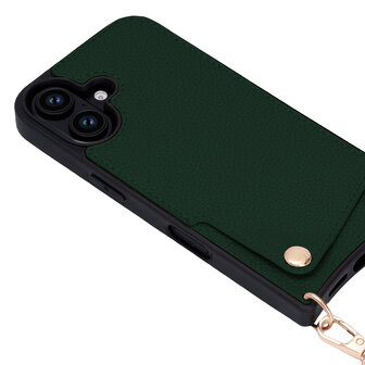 iPhone 16 - Groen - Back Cover met Bandje