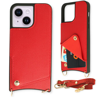 iPhone 13 Mini Rood - Back Cover met Bandje