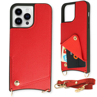 iPhone 11 Pro Max Rood - Back Cover met Bandje