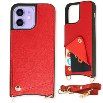 iPhone 11 Rood - Back Cover met Bandje