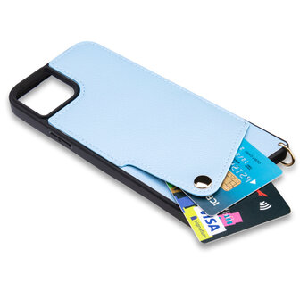 iPhone 15 Blauw - Back Cover met Bandje