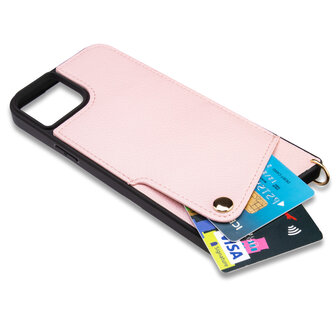 iPhone 15 Roze - Back Cover met Bandje