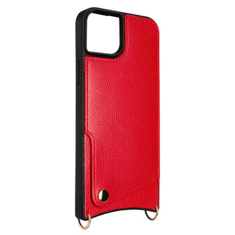 iPhone 15 Rood - Back Cover met Bandje